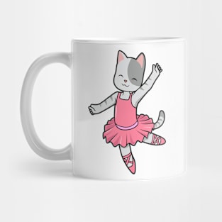 Cartoon cat dances ballet - ballerina Mug